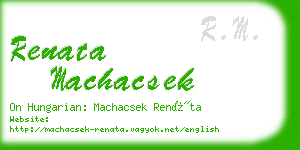 renata machacsek business card